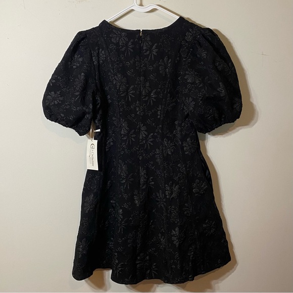Cato Collection Limited Edition Sz L Elegant Black Floral Dress - Picture 2 of 5